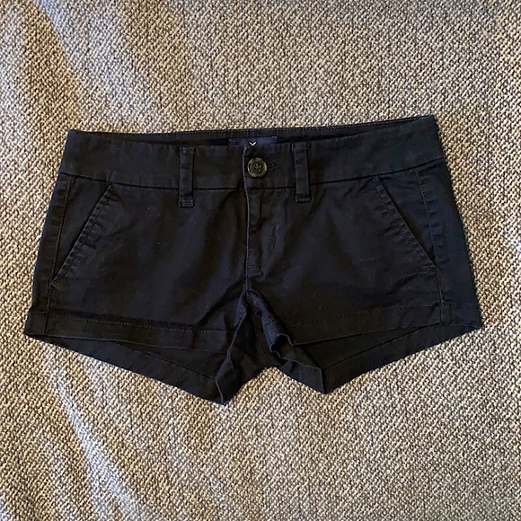 American Eagle Black Short Shorts - Picture 1 of 7